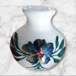 ceramic miniature, white clay, painted vase